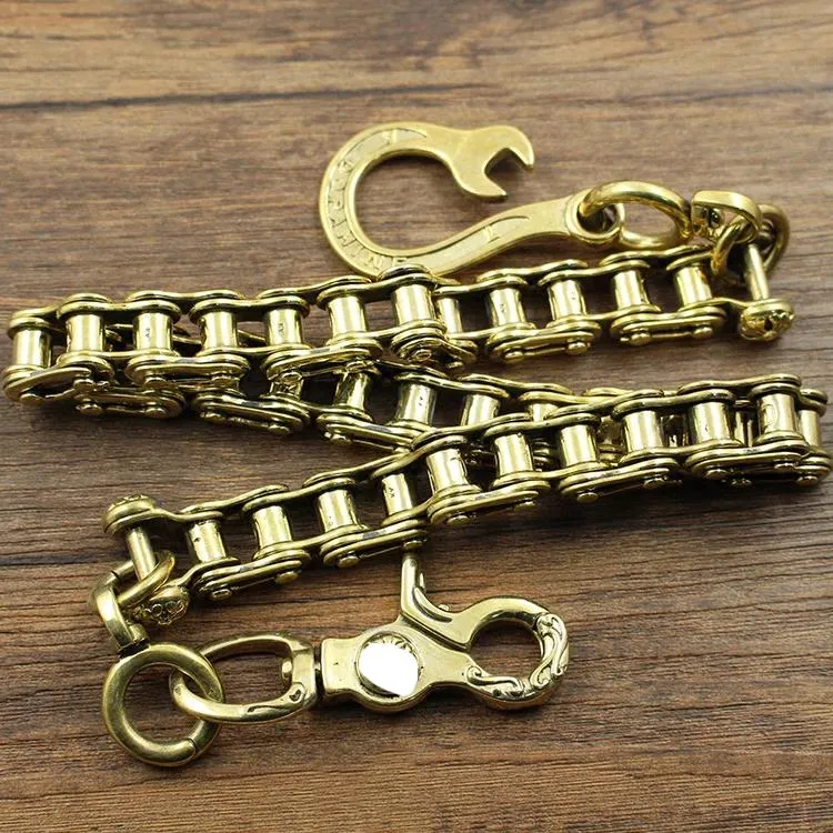 Badass Brass Gold Mens 18‘’ Bike Chain Pants Chain Wallet Chain Motorcycle Wallet Chain for Men