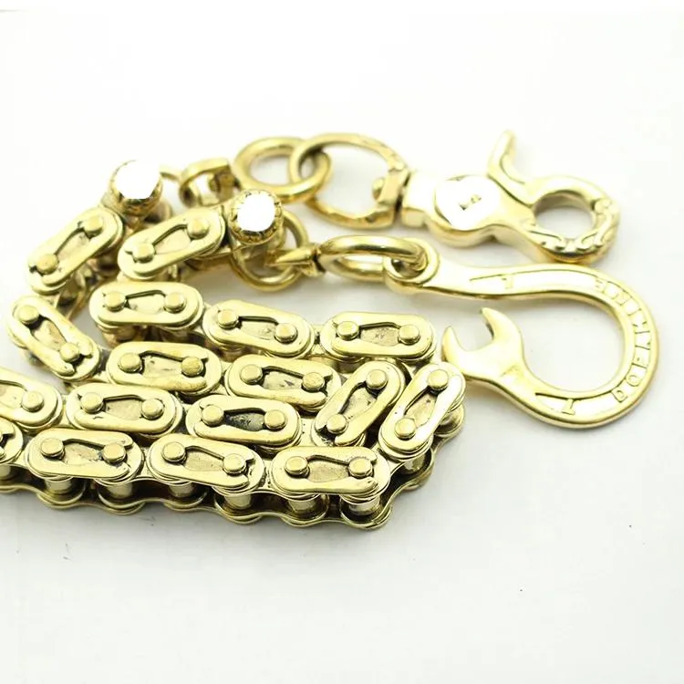 Badass Brass Gold Mens 18‘’ Bike Chain Pants Chain Wallet Chain Motorcycle Wallet Chain for Men