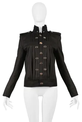 BALENCIAGA BY GHESQUIERE BLACK MILITARY JACKET 2007