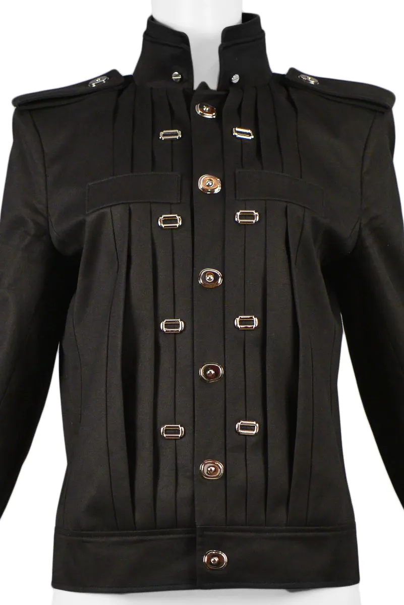 BALENCIAGA BY GHESQUIERE BLACK MILITARY JACKET 2007