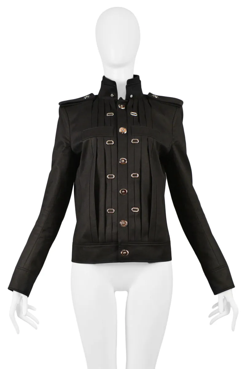 BALENCIAGA BY GHESQUIERE BLACK MILITARY JACKET 2007