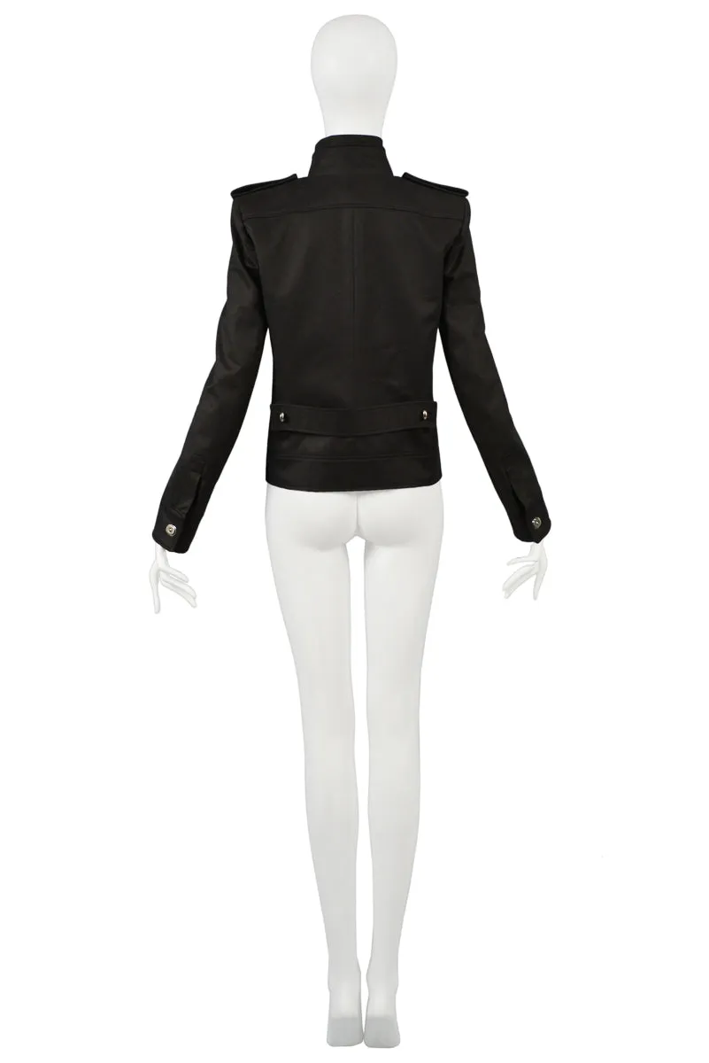BALENCIAGA BY GHESQUIERE BLACK MILITARY JACKET 2007