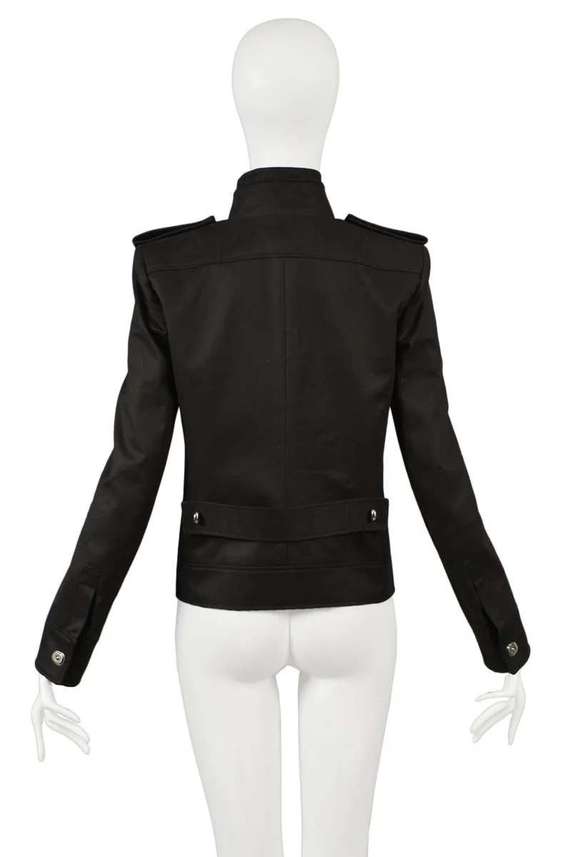 BALENCIAGA BY GHESQUIERE BLACK MILITARY JACKET 2007