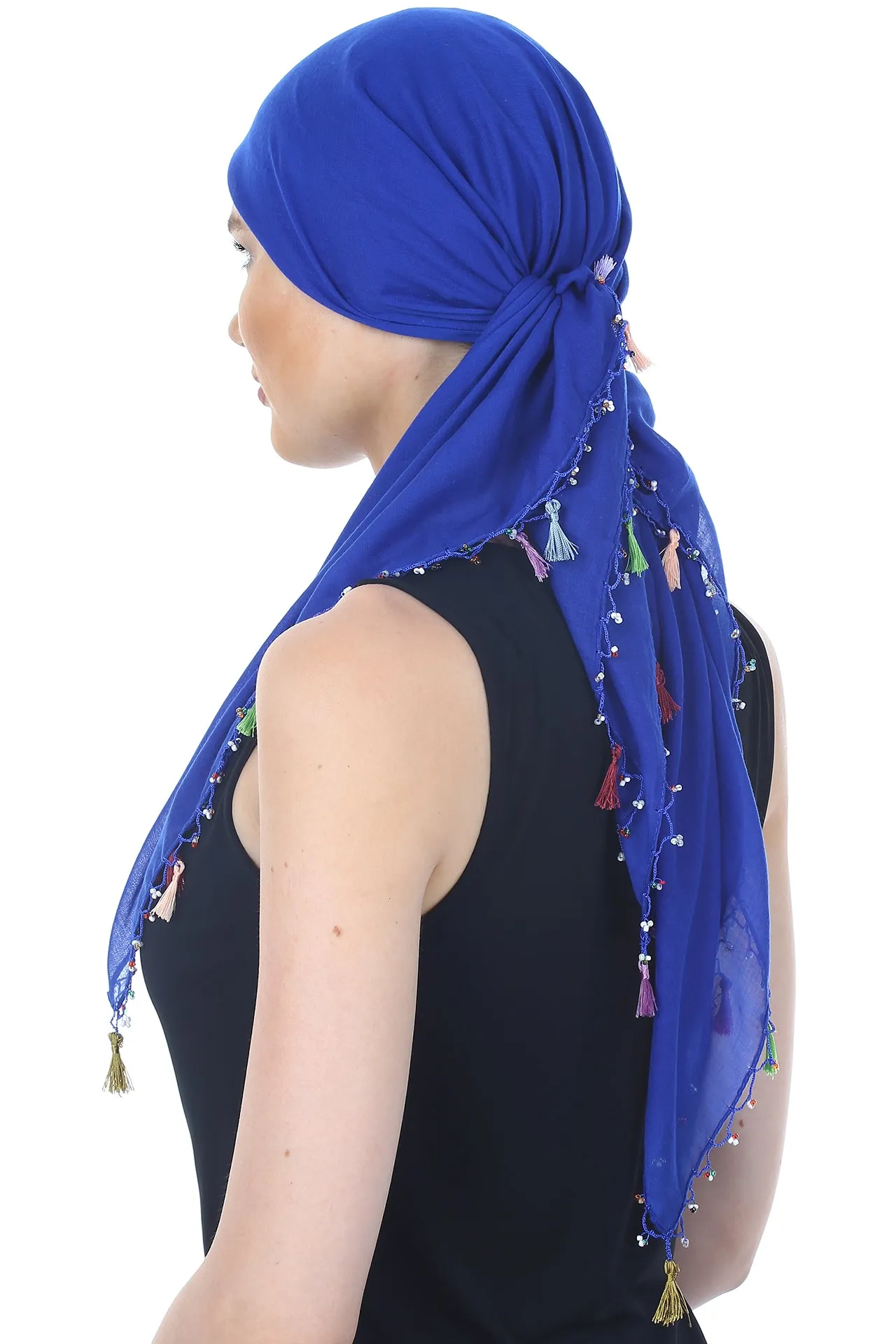 Beaded Square Head Scarf