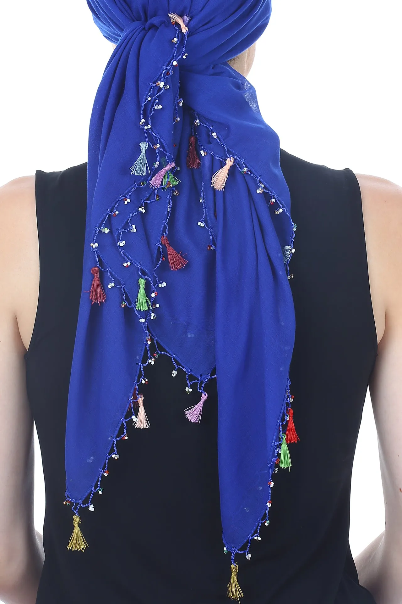 Beaded Square Head Scarf