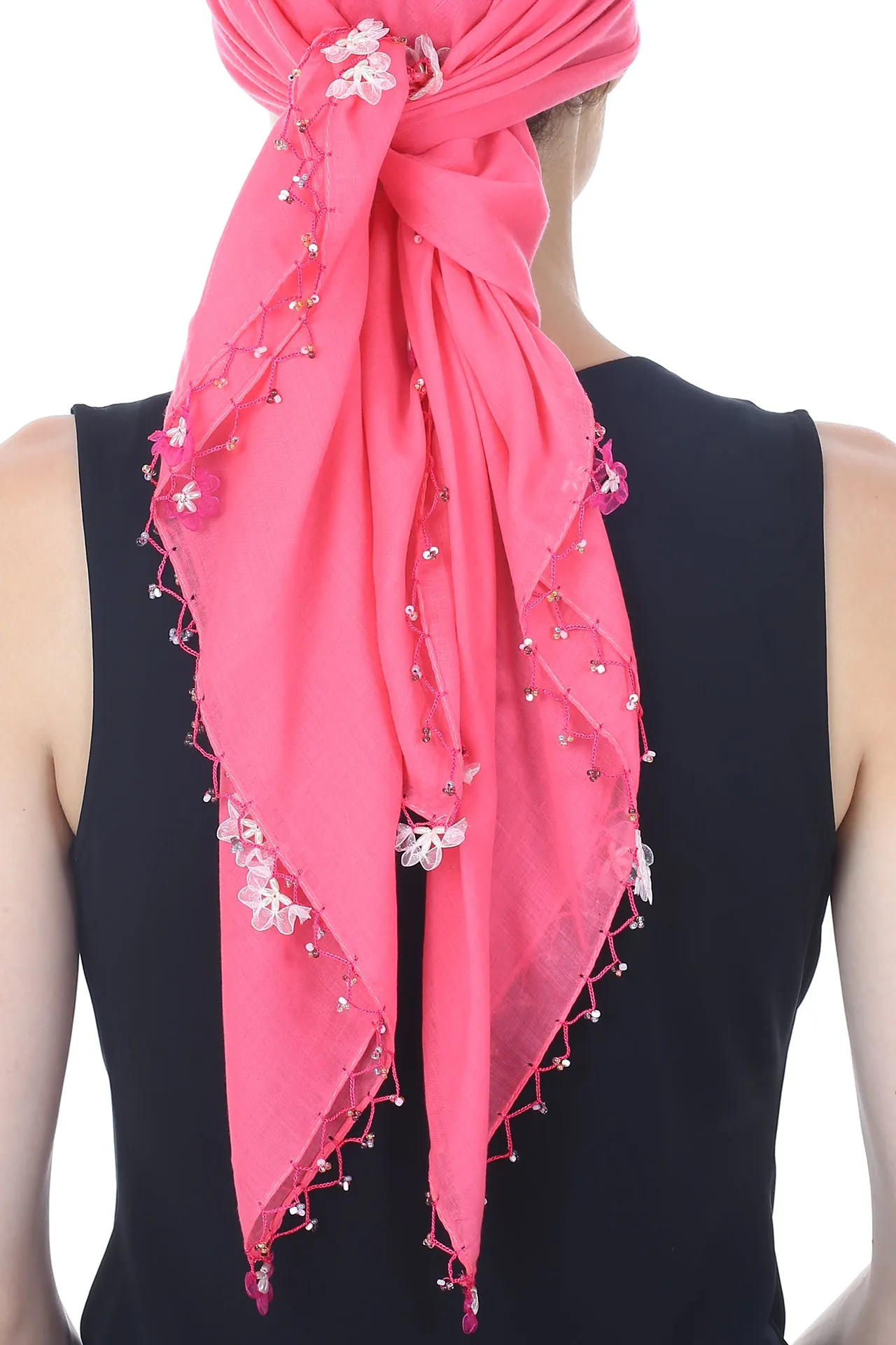 Beaded Square Head Scarf