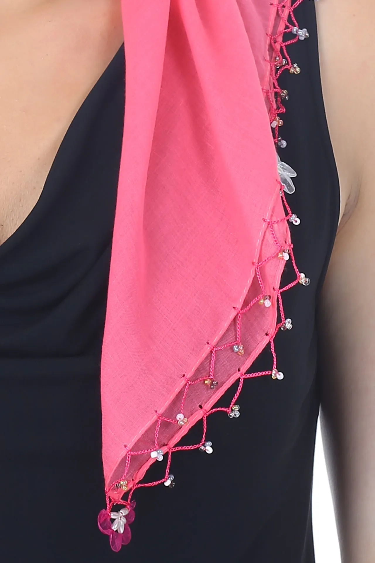 Beaded Square Head Scarf