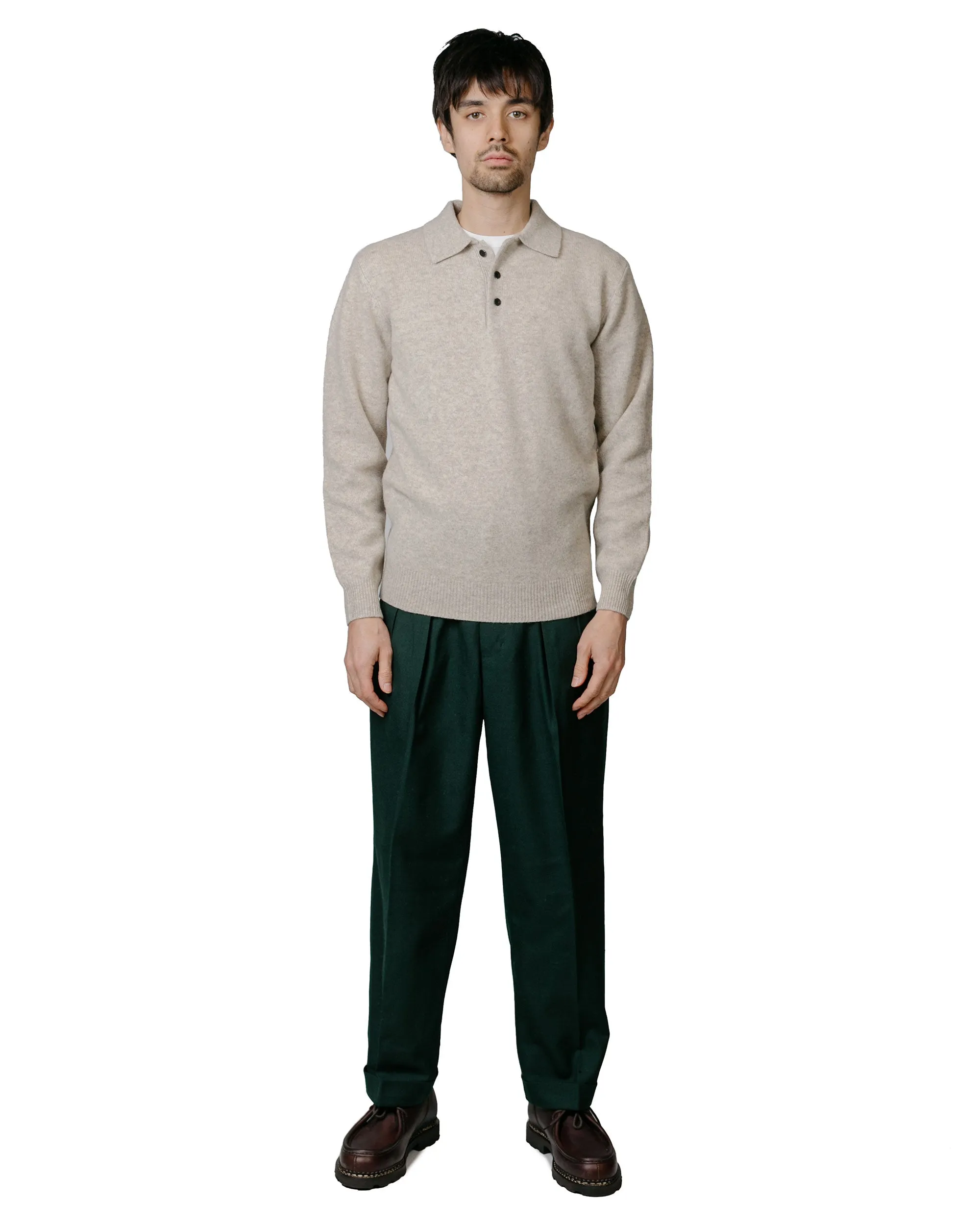 Beams Plus Knit Polo 9G Beige