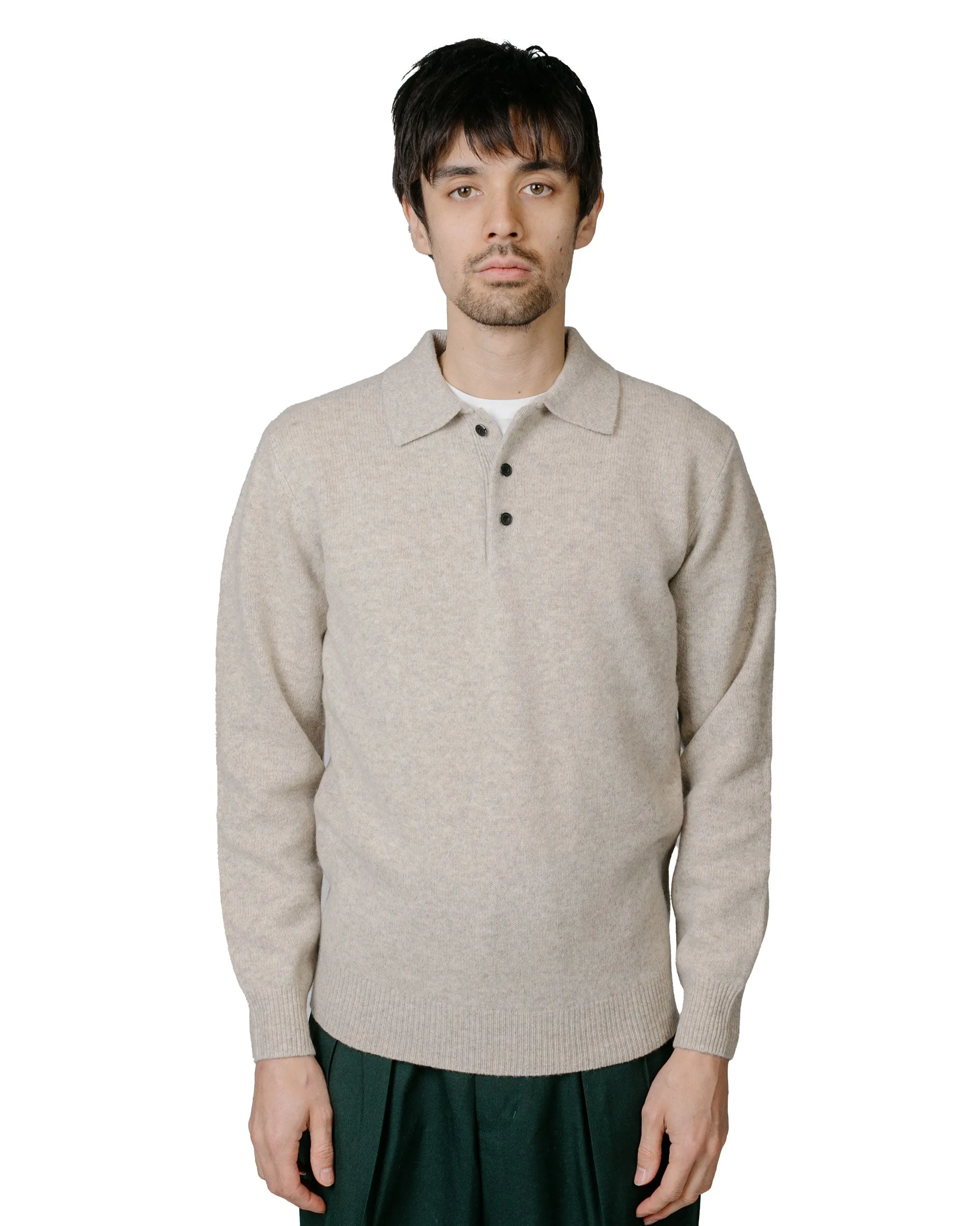 Beams Plus Knit Polo 9G Beige