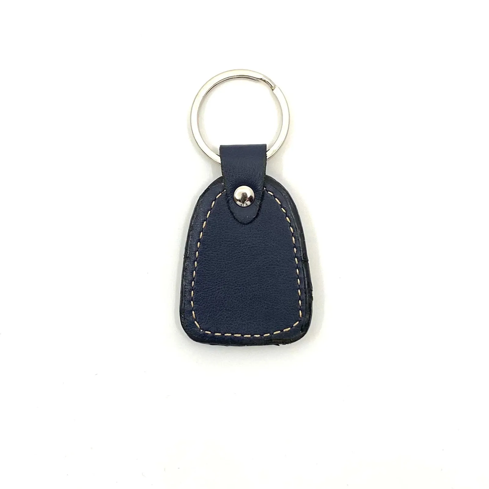 Black Leather “Marksman” Keychain Luggage Tag Charm