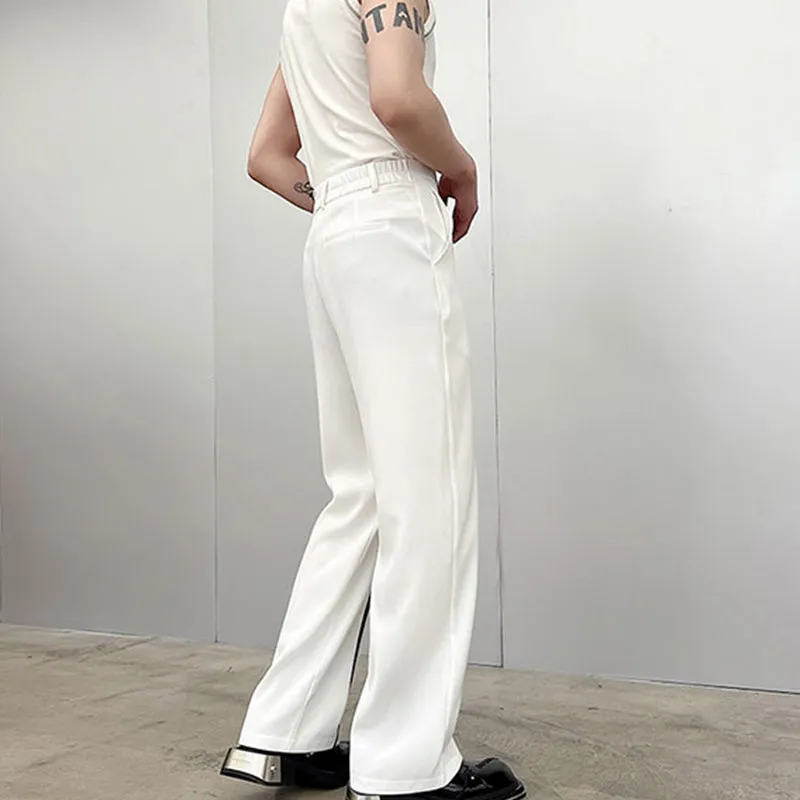 Black White Webbing Contrast Pants