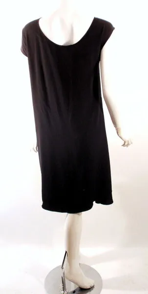 BOTTEGA VENETA Flowing Navy Silk Trapeze Dress Size 6-8