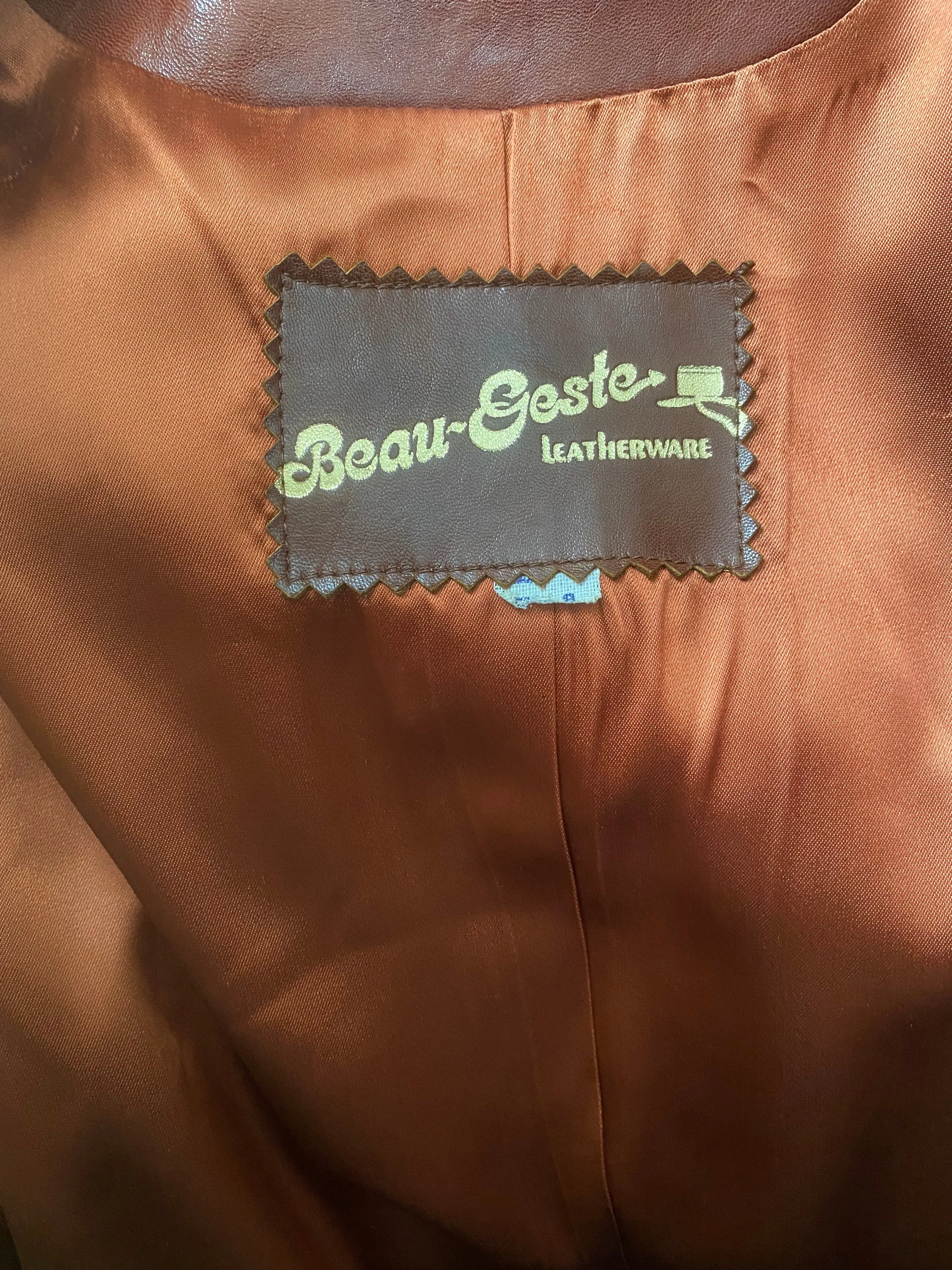 Buttery Soft 1970's Tobacco Brown Leather Blazer Jacket / Small