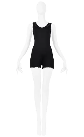 BYBLOS BLACK KNIT BEADED ROMPER 1992