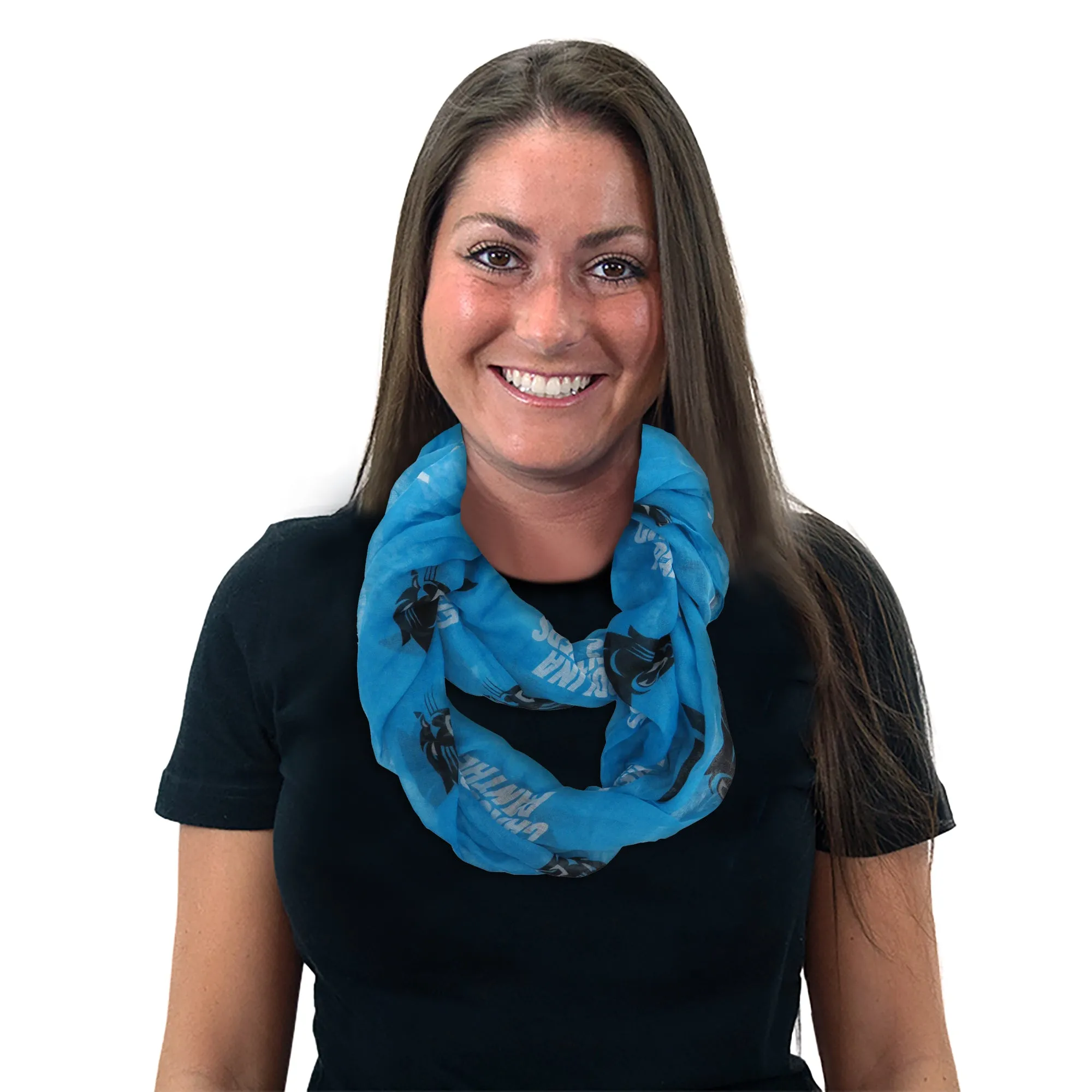 Carolina Panthers Sheer Infinity Scarf Alternate