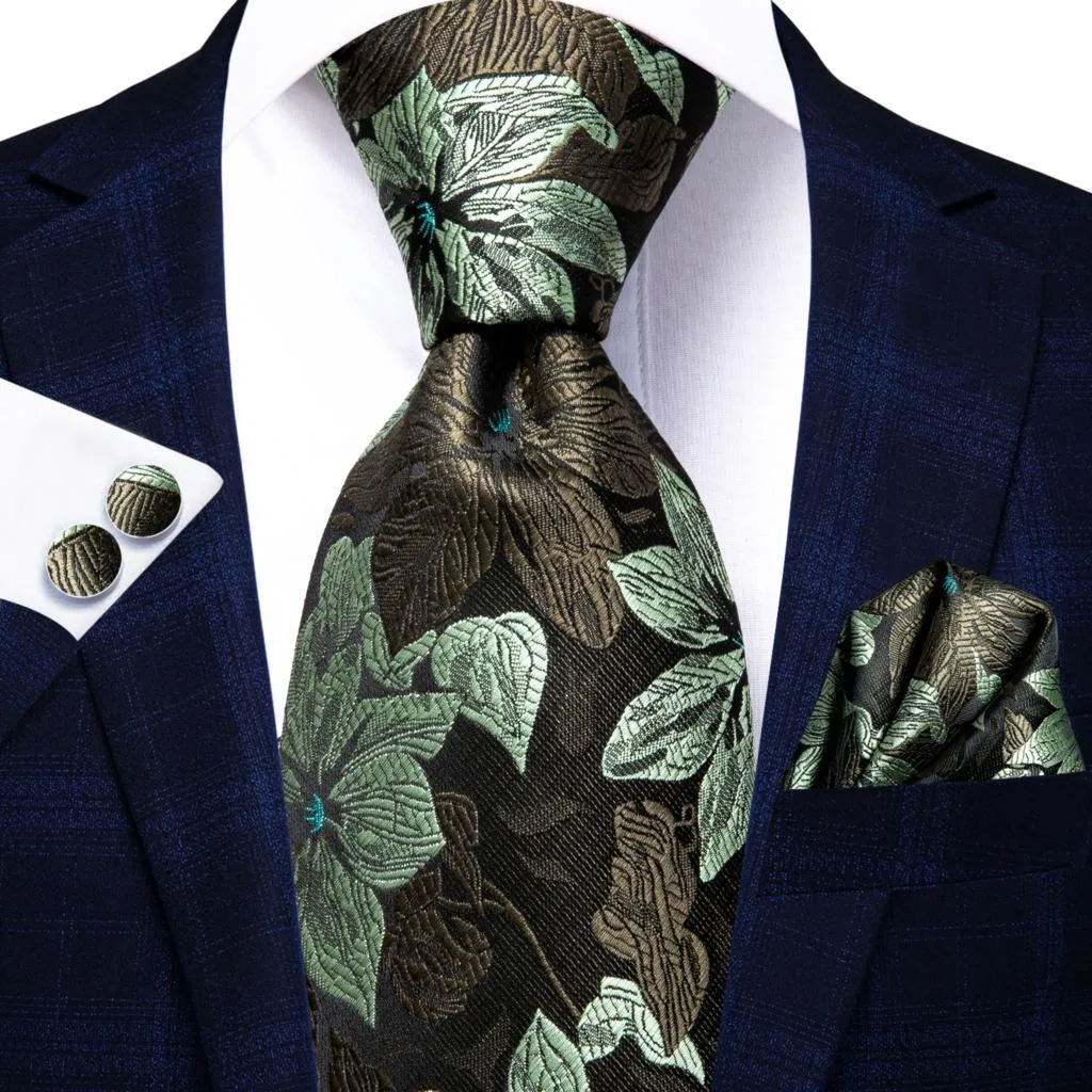 Champagne Gold Striped Paisley Solid Mens Silk Wedding Tie