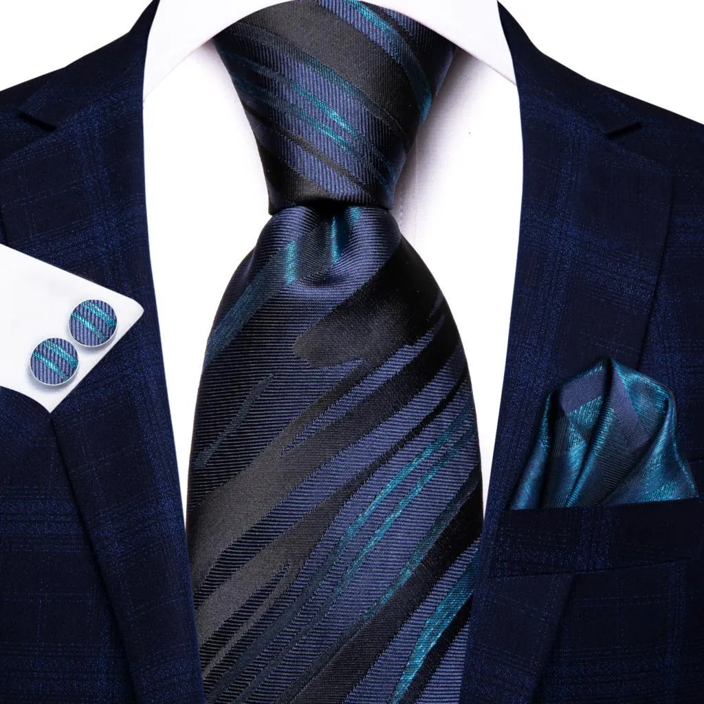 Champagne Gold Striped Paisley Solid Mens Silk Wedding Tie