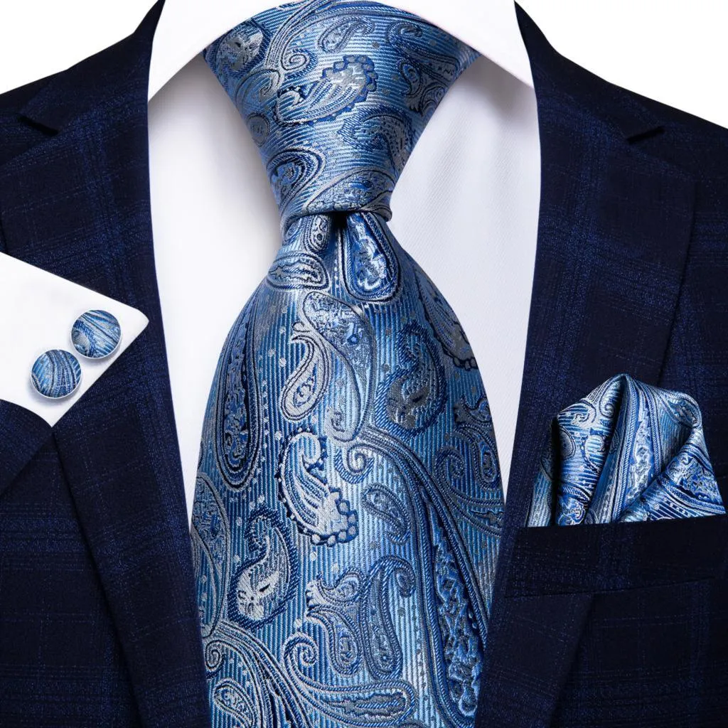 Champagne Gold Striped Paisley Solid Mens Silk Wedding Tie