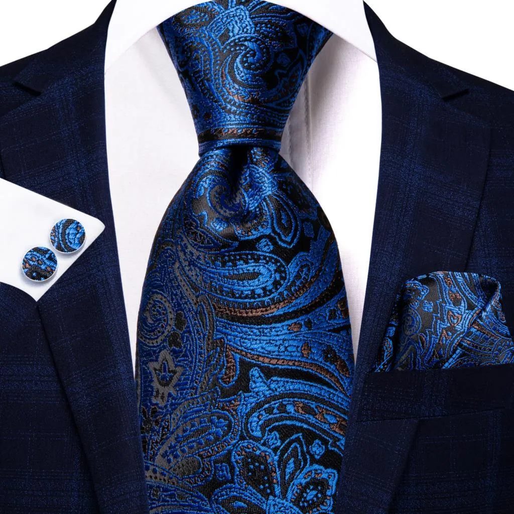 Champagne Gold Striped Paisley Solid Mens Silk Wedding Tie