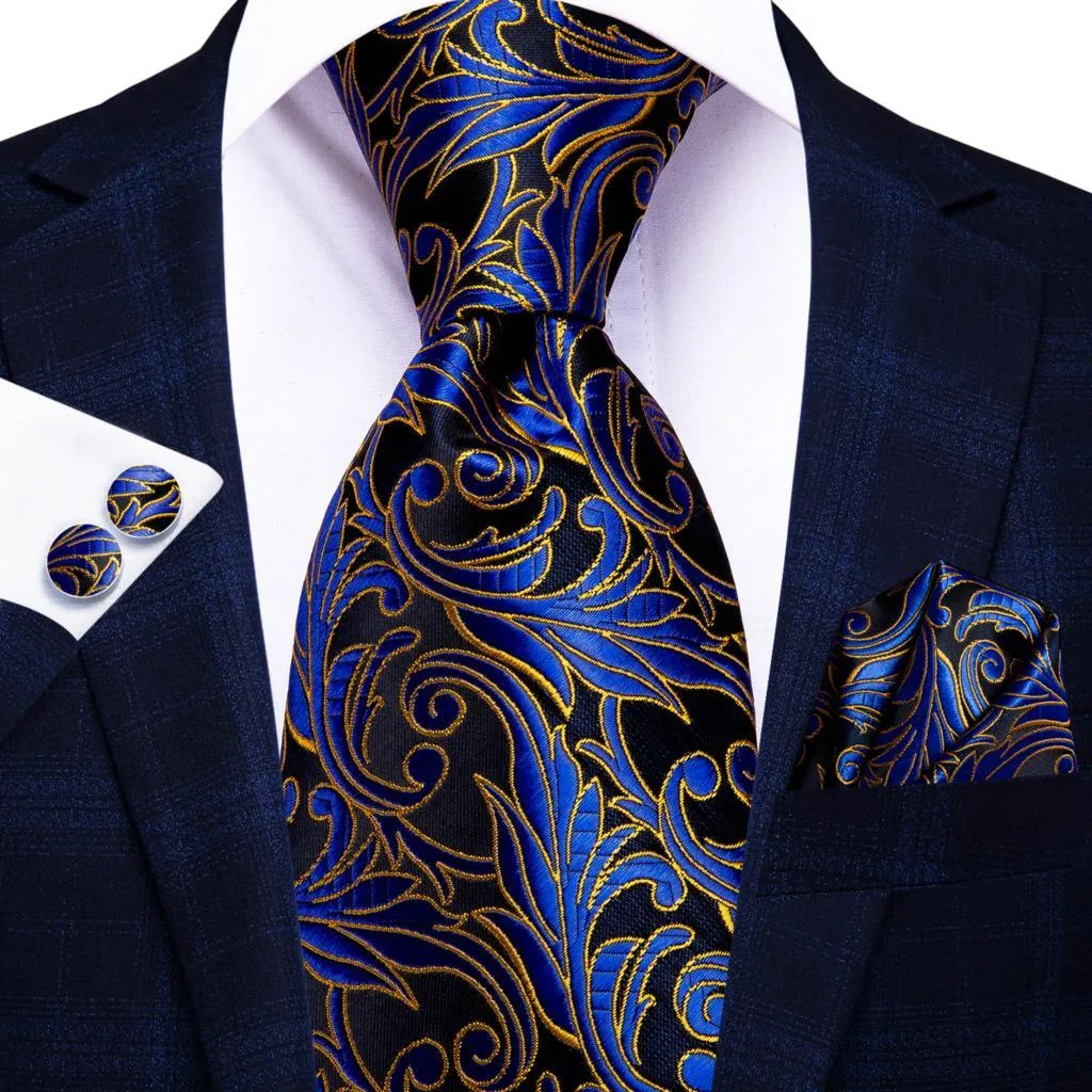 Champagne Gold Striped Paisley Solid Mens Silk Wedding Tie