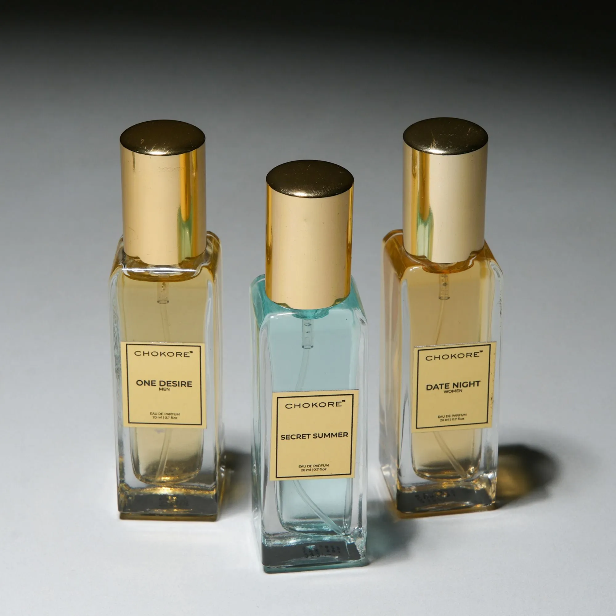 Chokore Perfume Combo Pack of 3 For Men & Women (One Desire, Date Night, & Secret Summer) | 3 x 20 ml