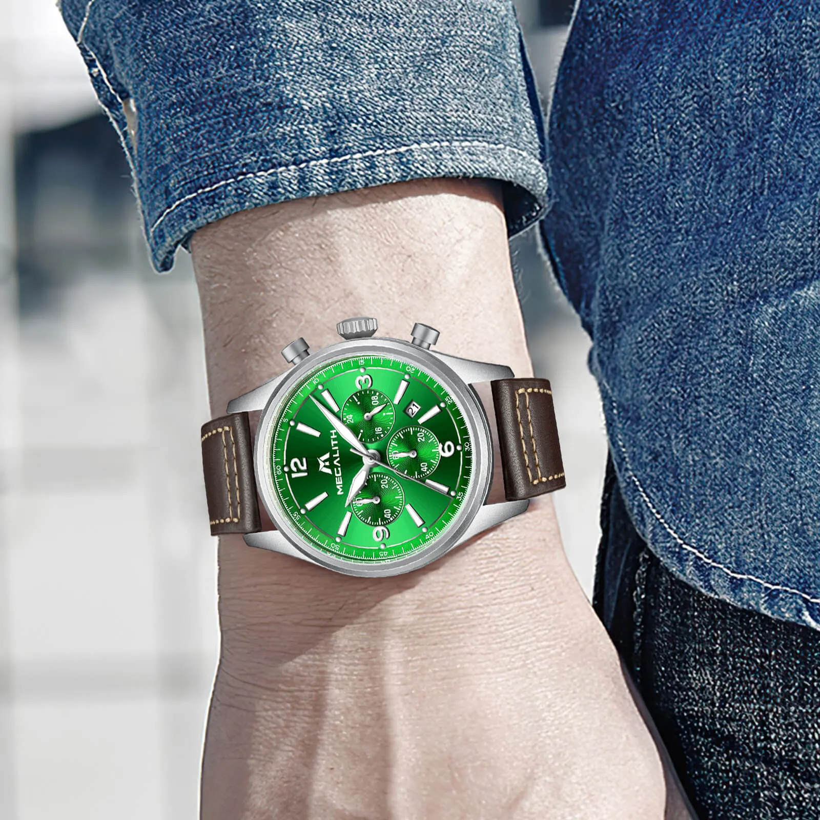Chronograph Watch | Leather Band | 8246M