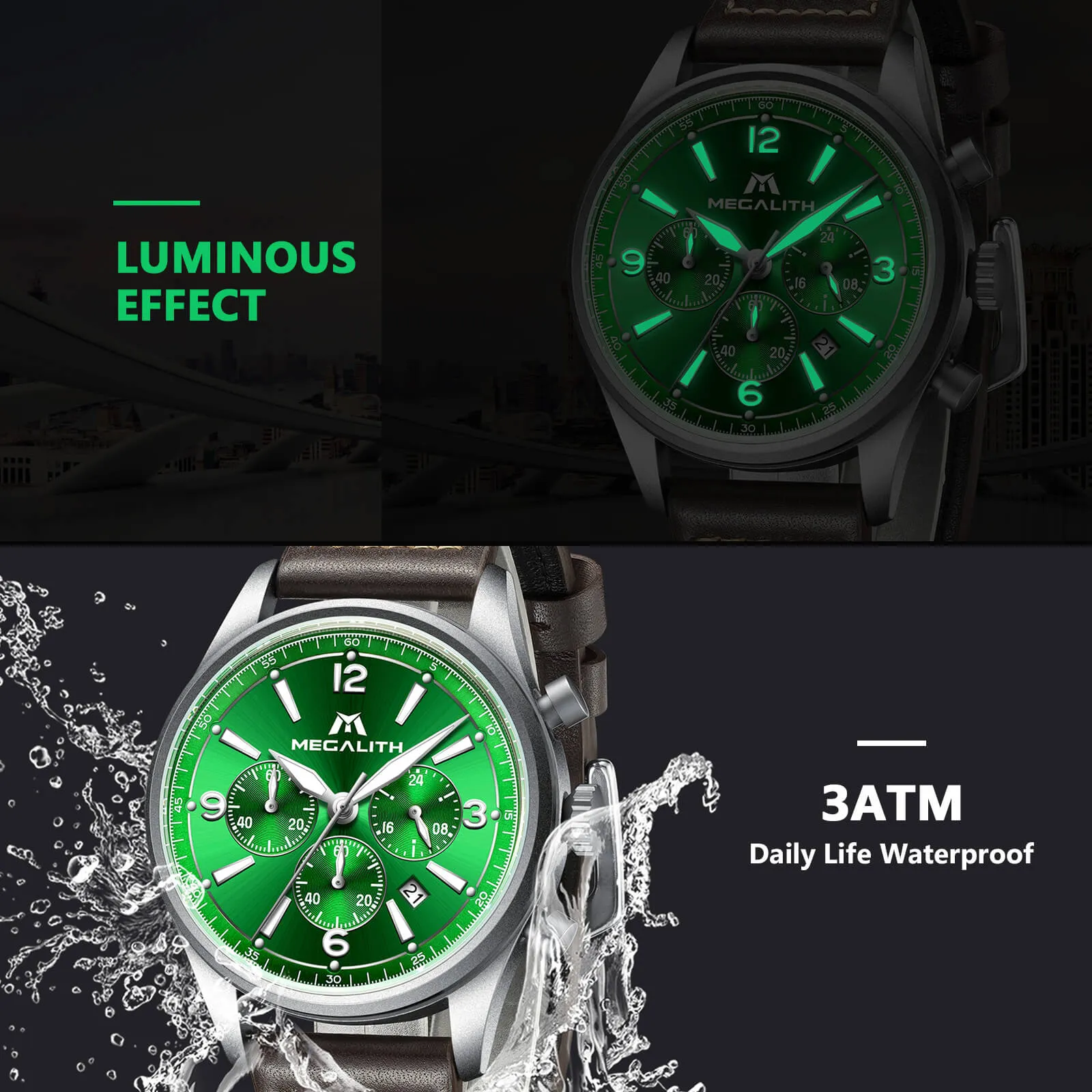 Chronograph Watch | Leather Band | 8246M