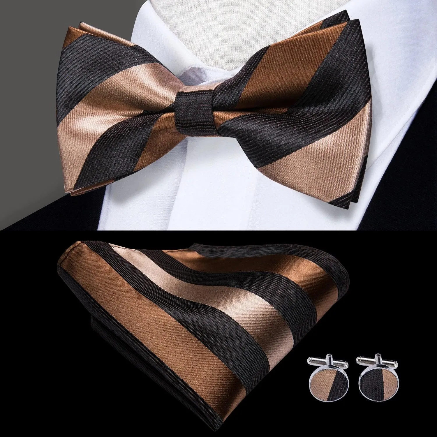 Classic Bow Ties For Men Silk Butterfly Pre-Tied Bowtie