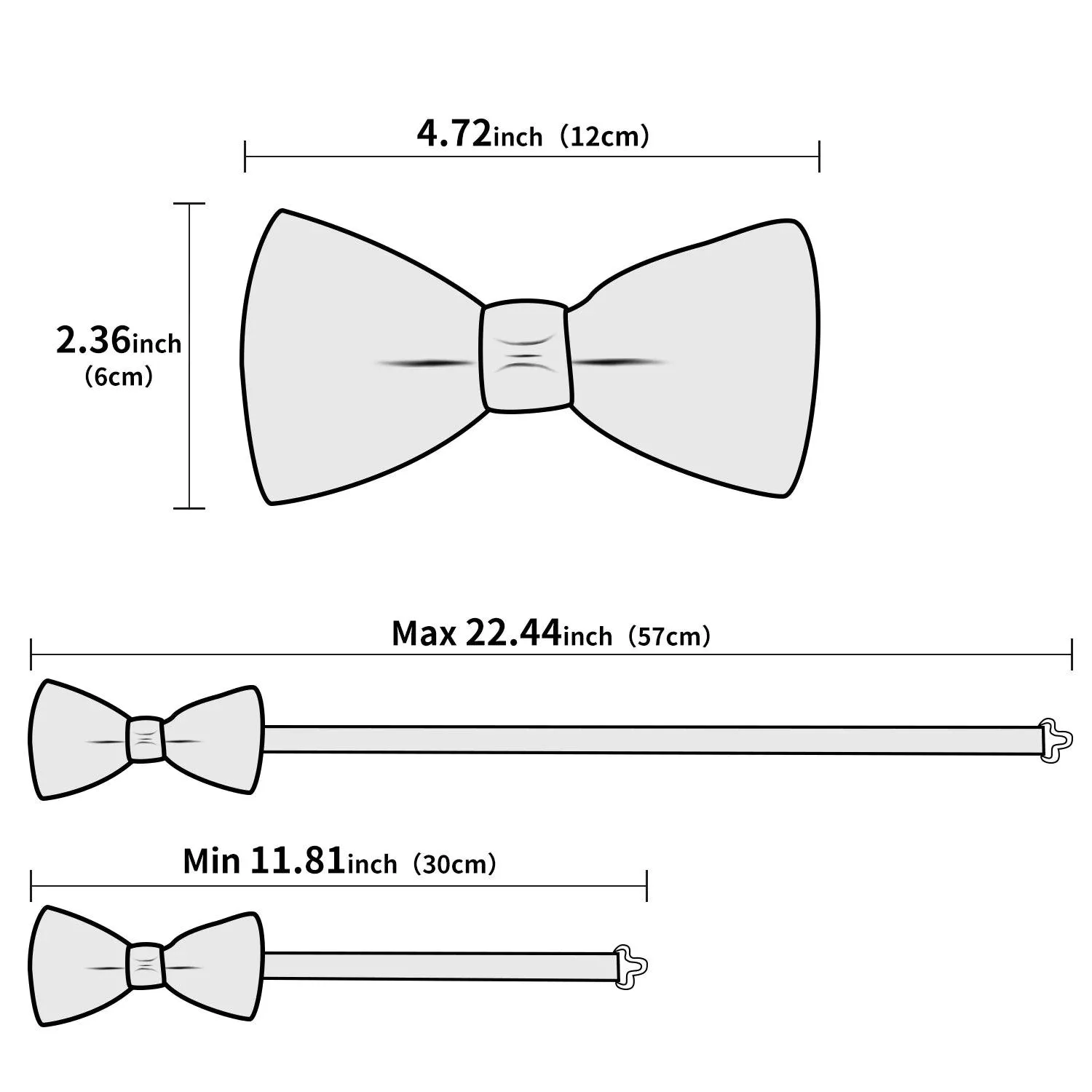 Classic Bow Ties For Men Silk Butterfly Pre-Tied Bowtie