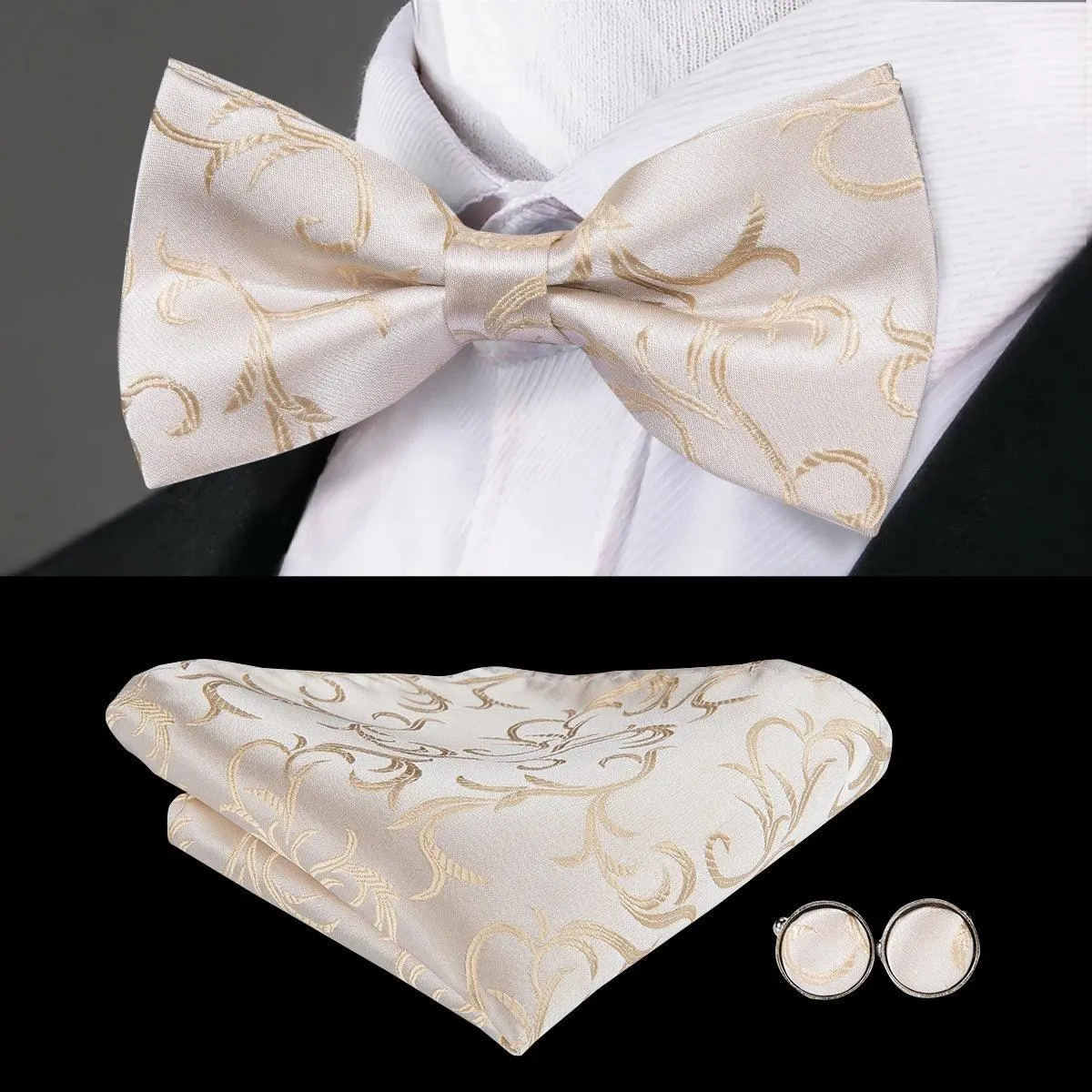 Classic Bow Ties For Men Silk Butterfly Pre-Tied Bowtie