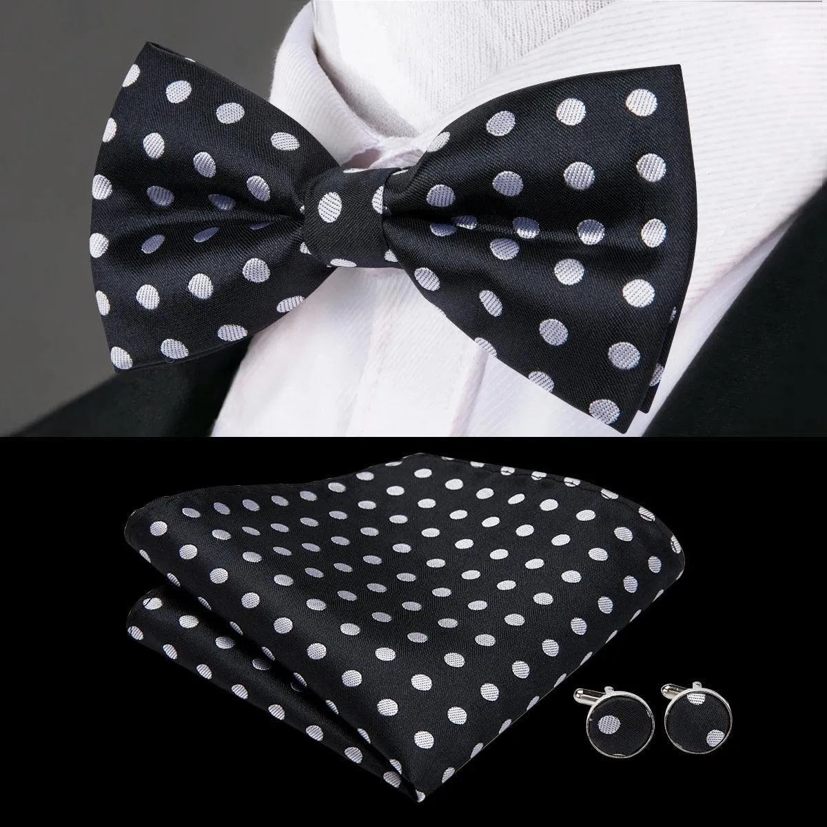 Classic Bow Ties For Men Silk Butterfly Pre-Tied Bowtie