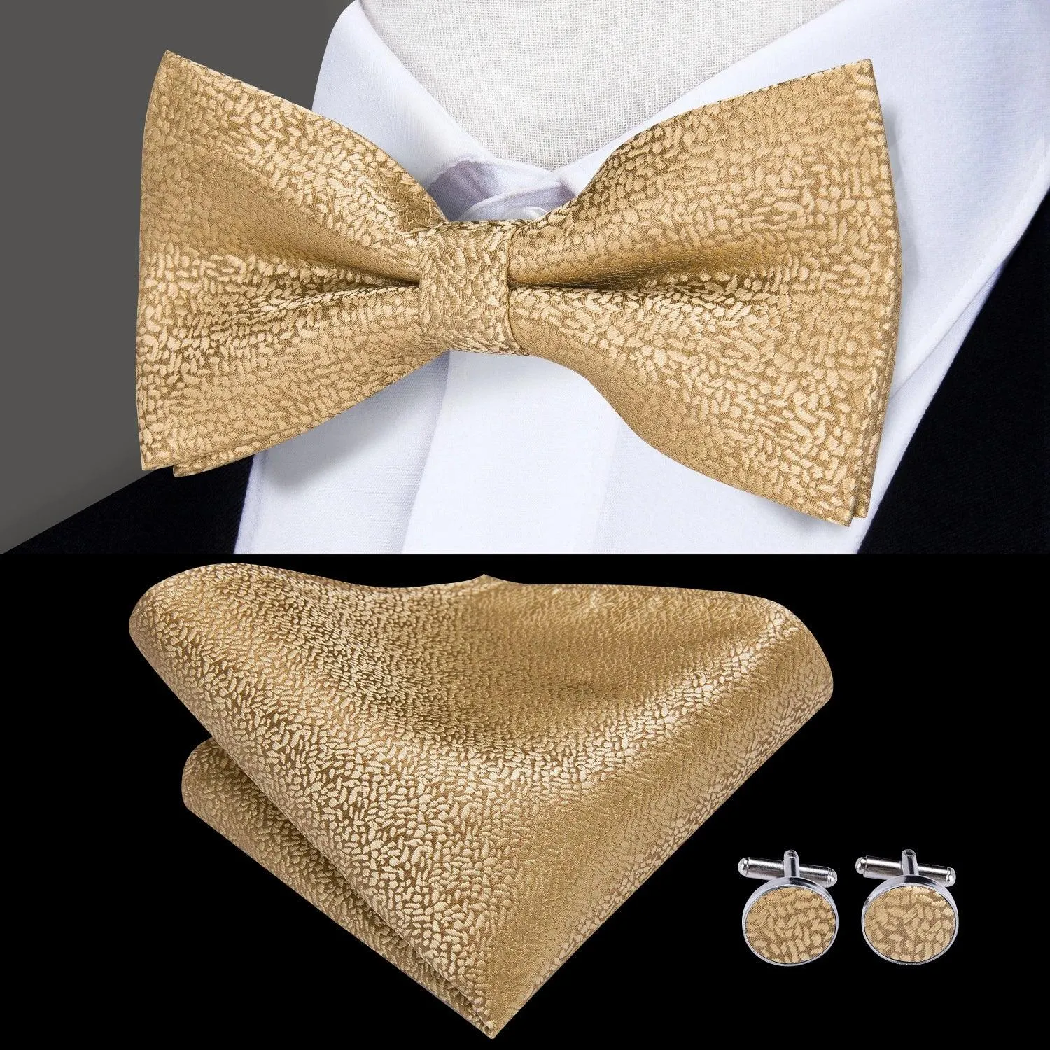 Classic Bow Ties For Men Silk Butterfly Pre-Tied Bowtie