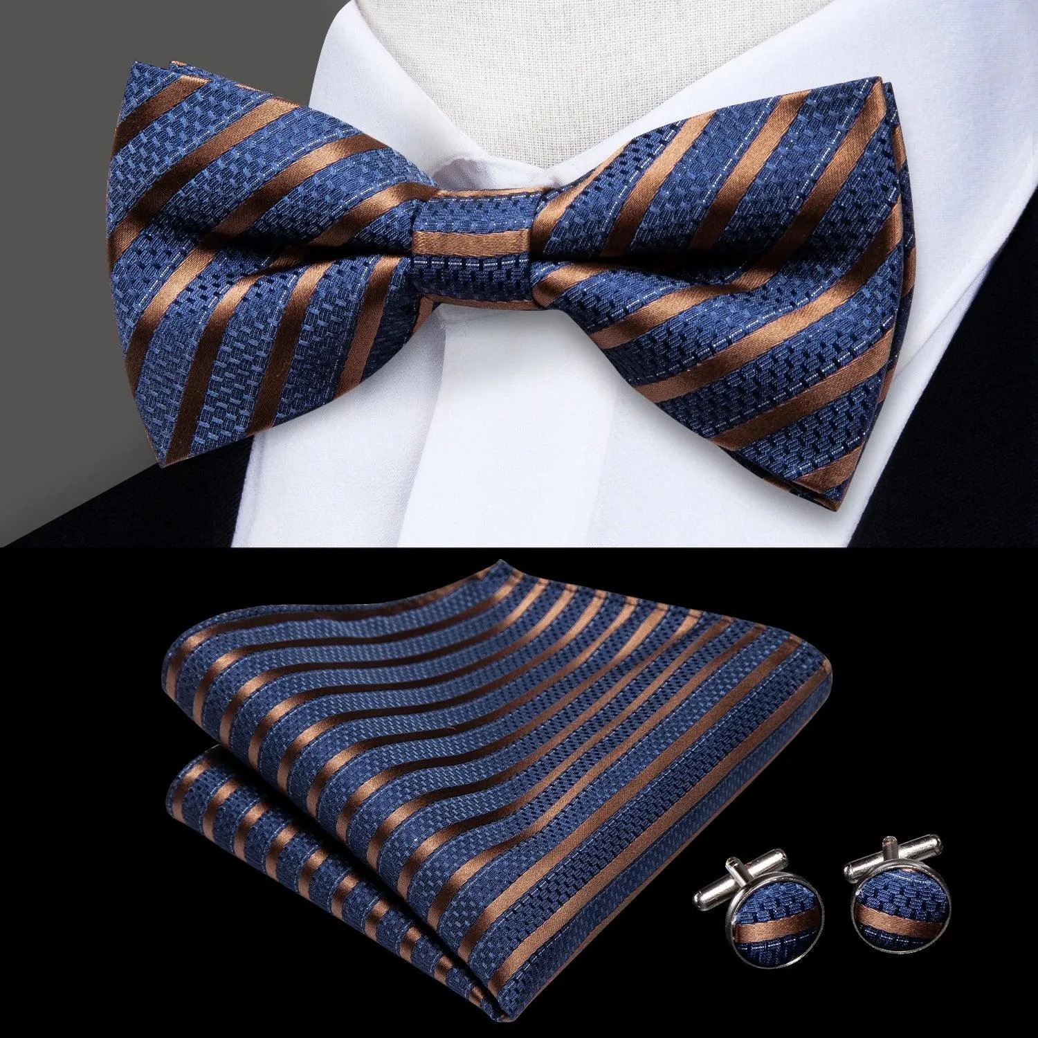 Classic Bow Ties For Men Silk Butterfly Pre-Tied Bowtie
