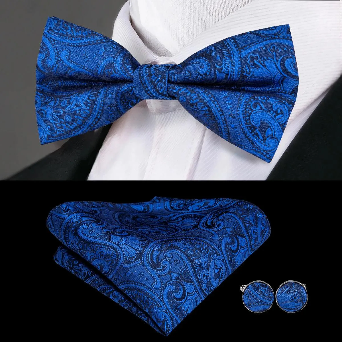 Classic Bow Ties For Men Silk Butterfly Pre-Tied Bowtie