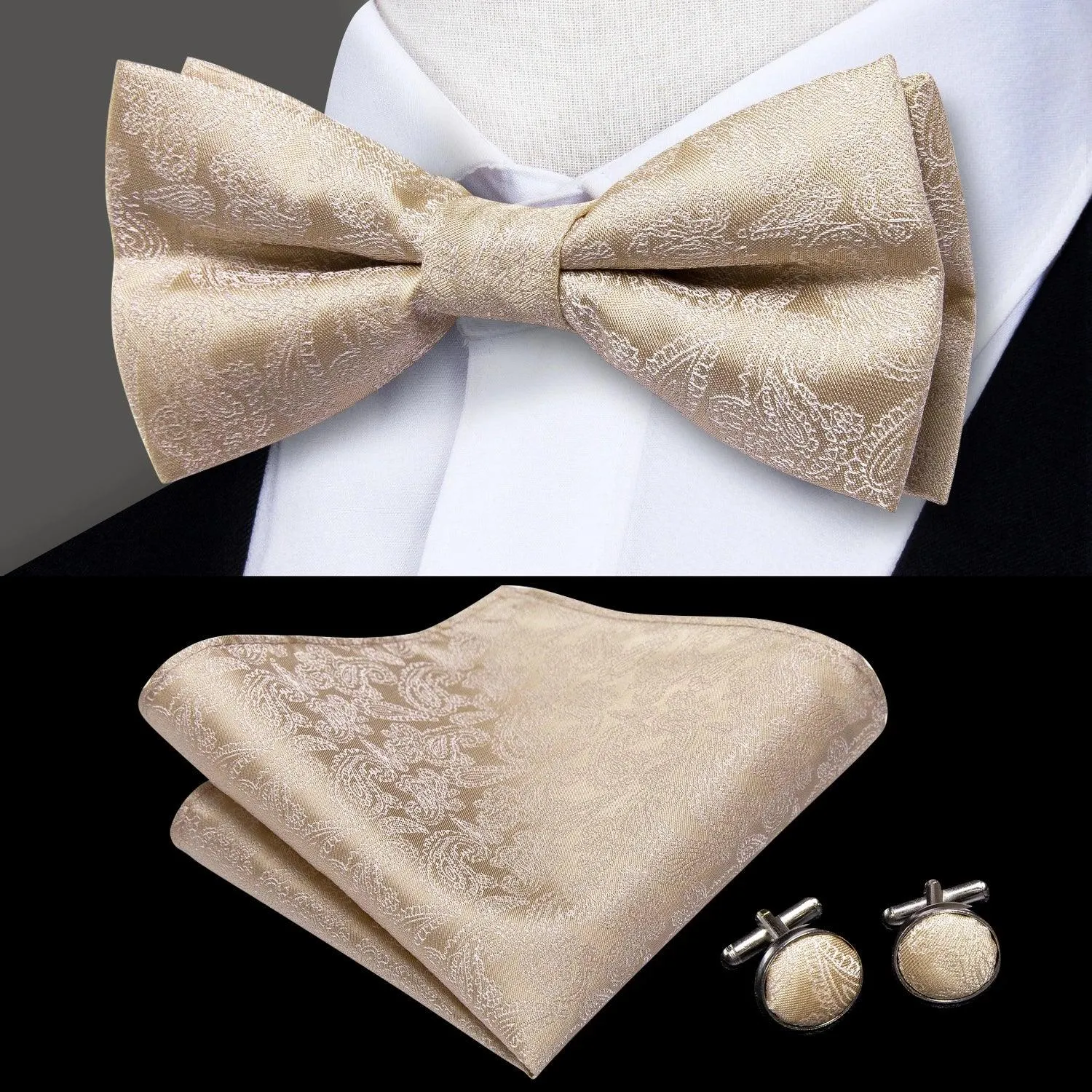 Classic Bow Ties For Men Silk Butterfly Pre-Tied Bowtie