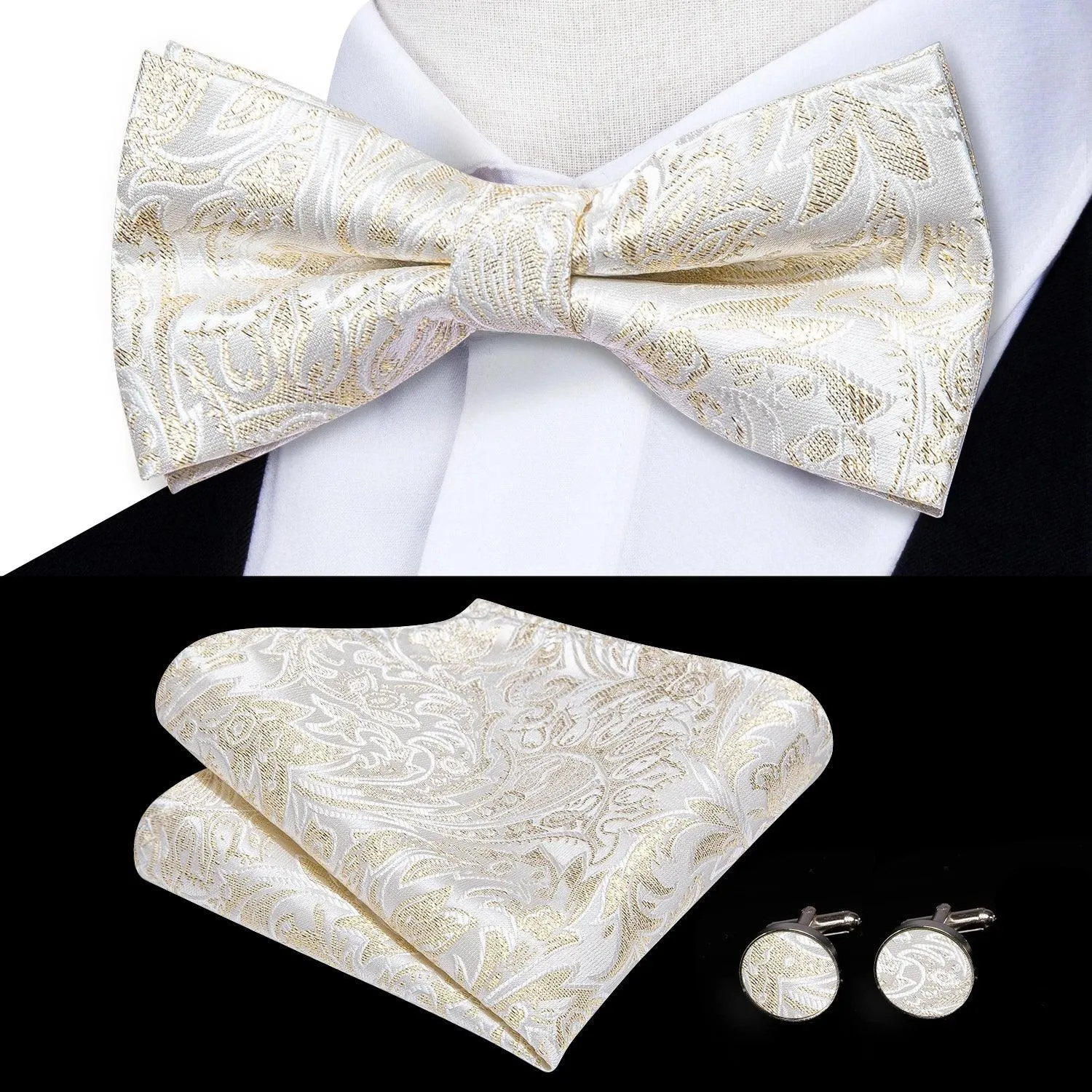 Classic Bow Ties For Men Silk Butterfly Pre-Tied Bowtie