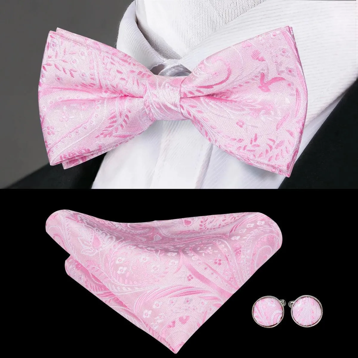 Classic Bow Ties For Men Silk Butterfly Pre-Tied Bowtie