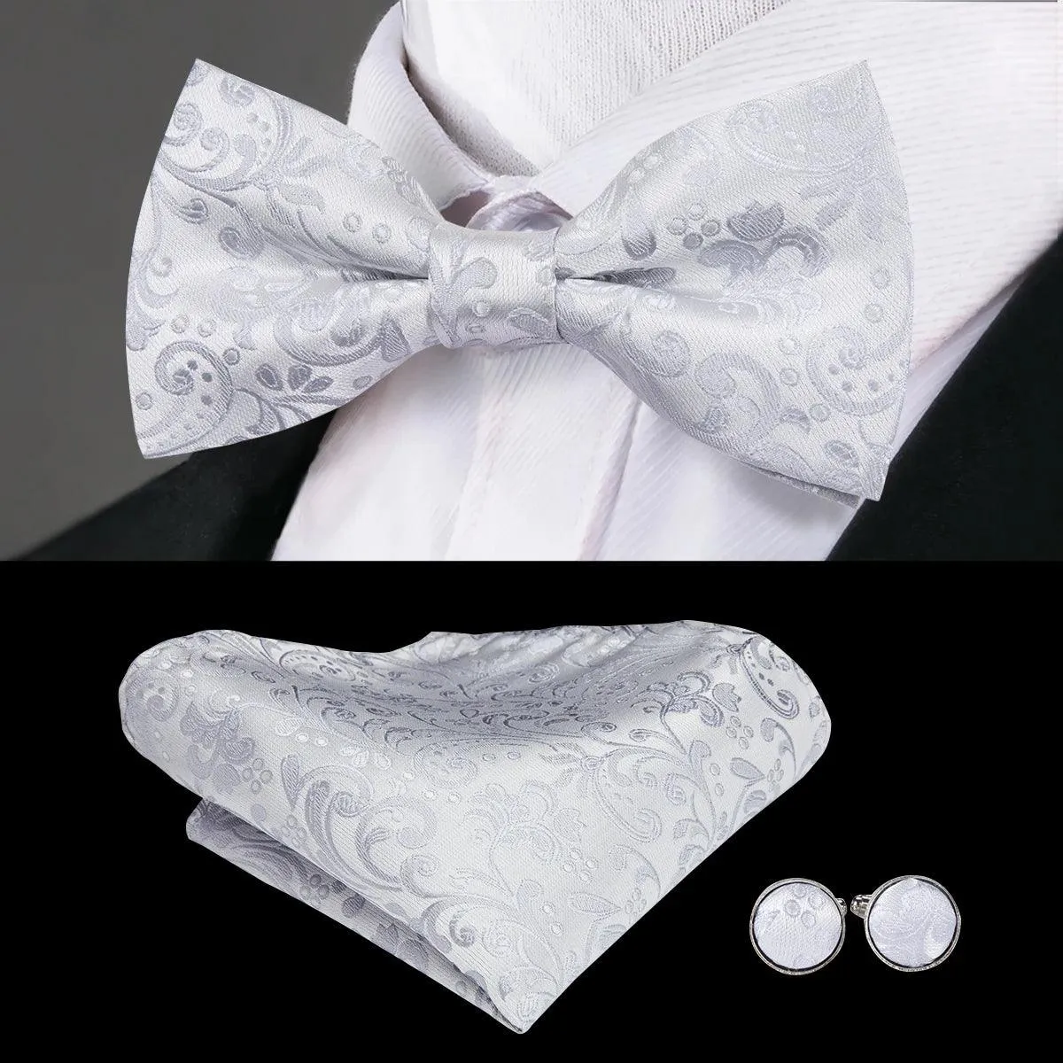Classic Bow Ties For Men Silk Butterfly Pre-Tied Bowtie