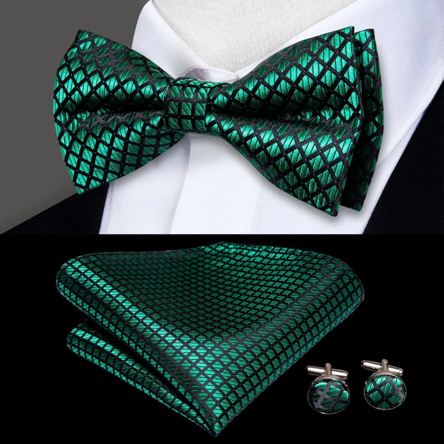 Classic Bow Ties For Men Silk Butterfly Pre-Tied Bowtie