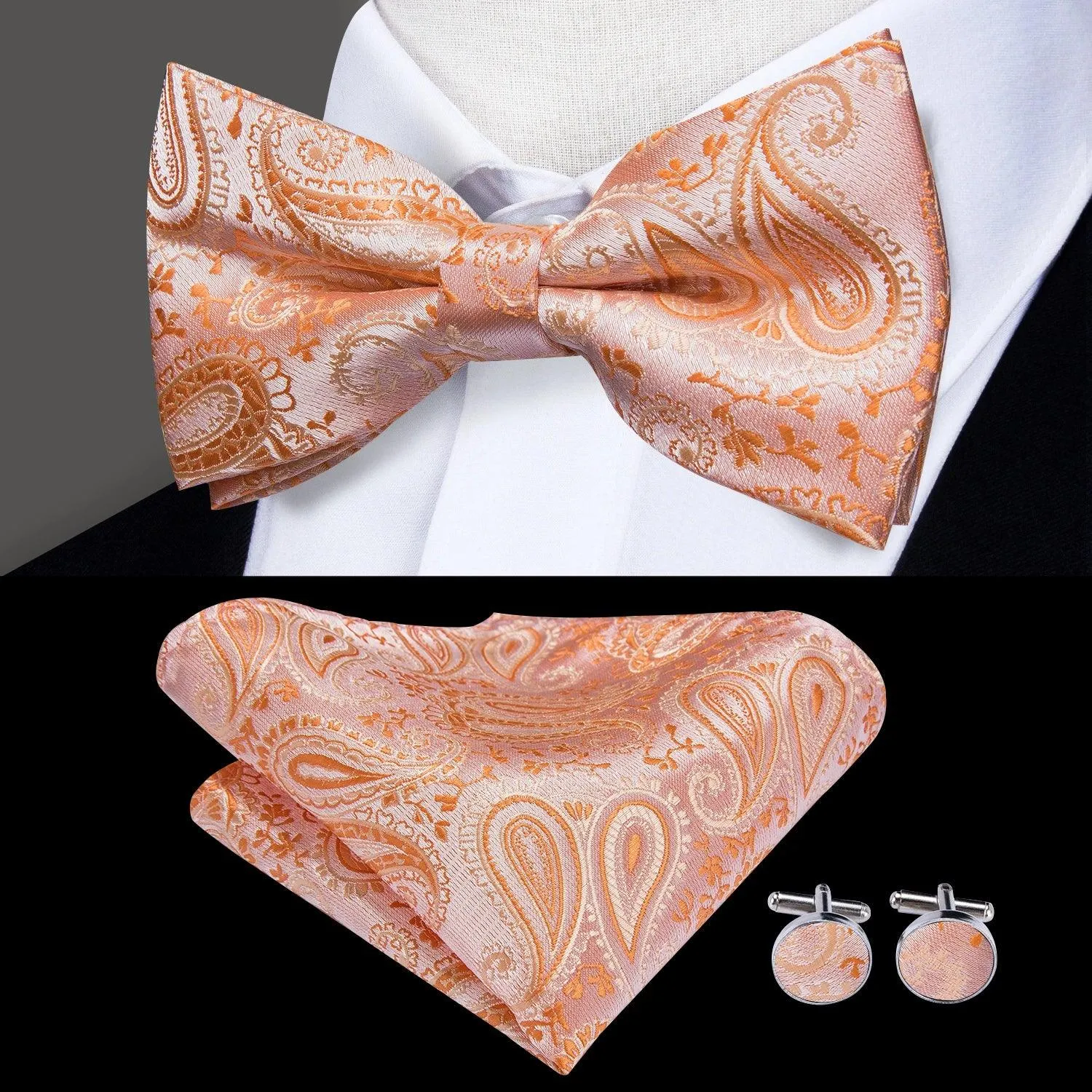 Classic Bow Ties For Men Silk Butterfly Pre-Tied Bowtie
