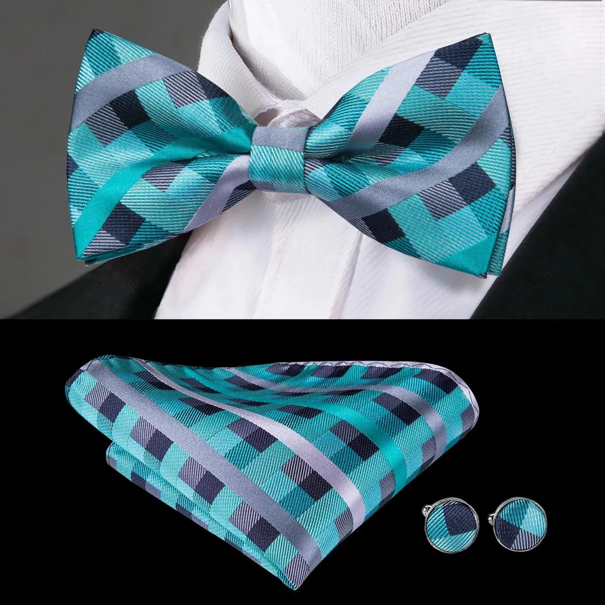 Classic Bow Ties For Men Silk Butterfly Pre-Tied Bowtie