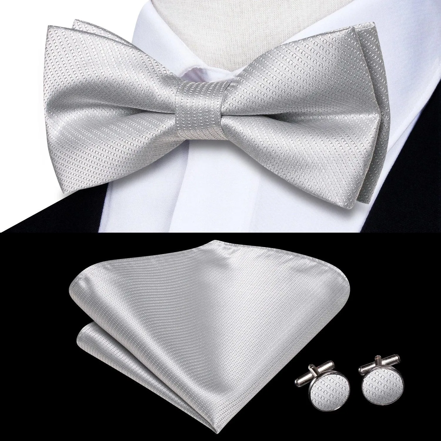 Classic Bow Ties For Men Silk Butterfly Pre-Tied Bowtie