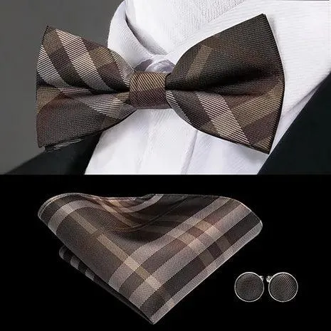 Classic Bow Ties For Men Silk Butterfly Pre-Tied Bowtie