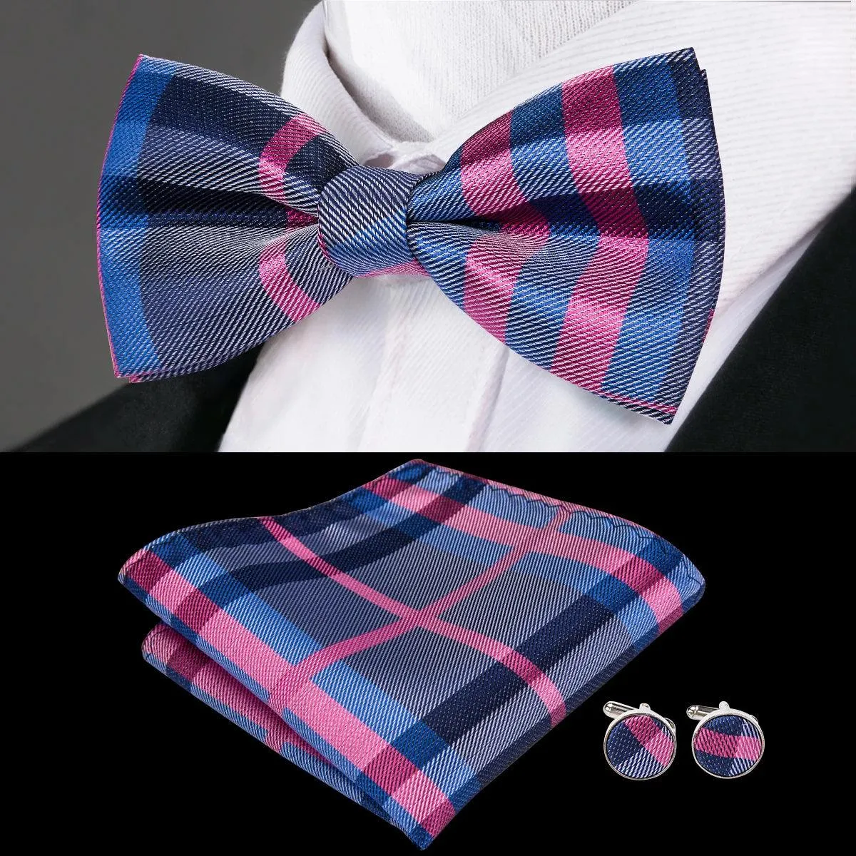 Classic Bow Ties For Men Silk Butterfly Pre-Tied Bowtie