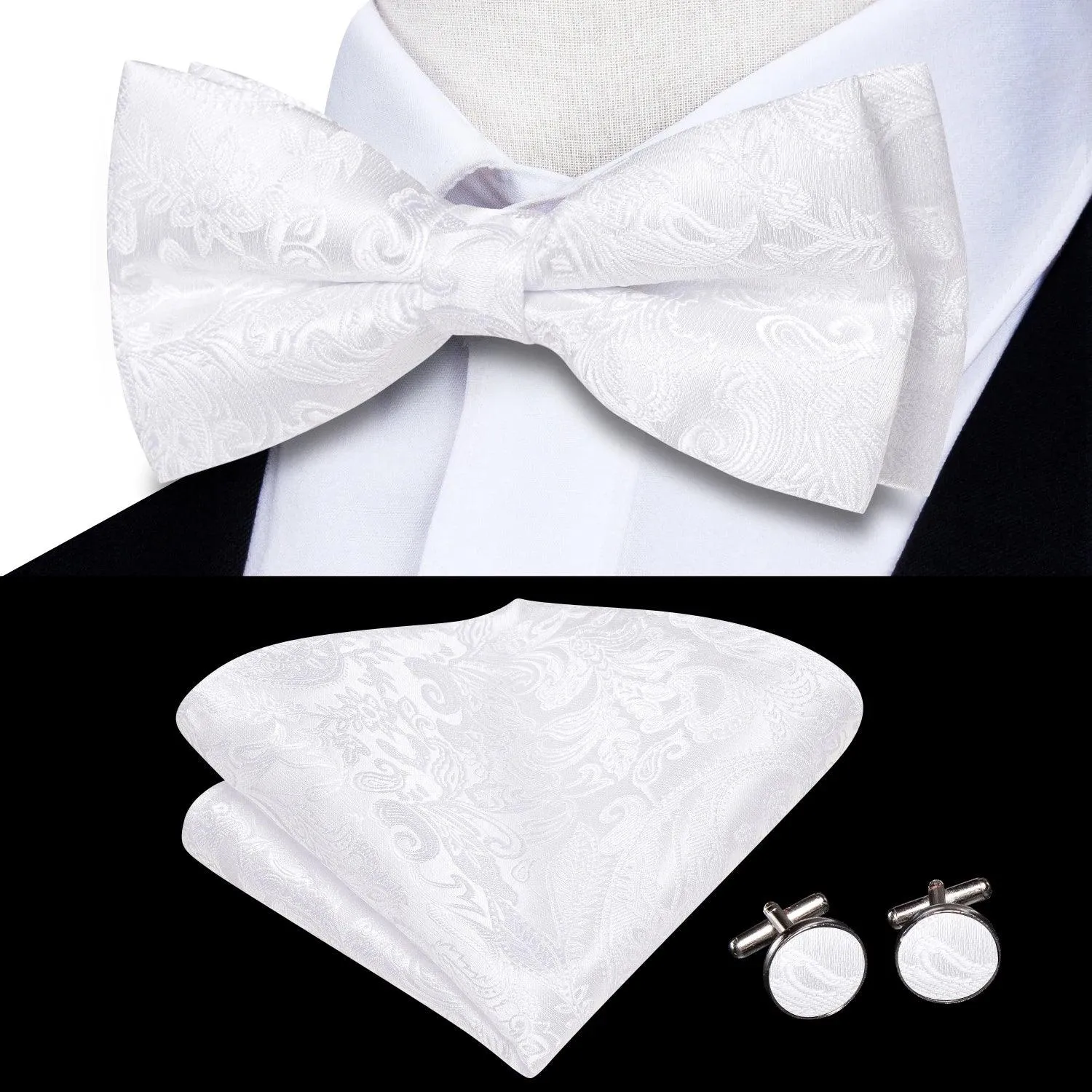 Classic Bow Ties For Men Silk Butterfly Pre-Tied Bowtie