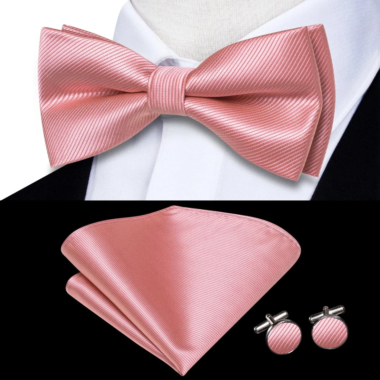 Classic Bow Ties For Men Silk Butterfly Pre-Tied Bowtie
