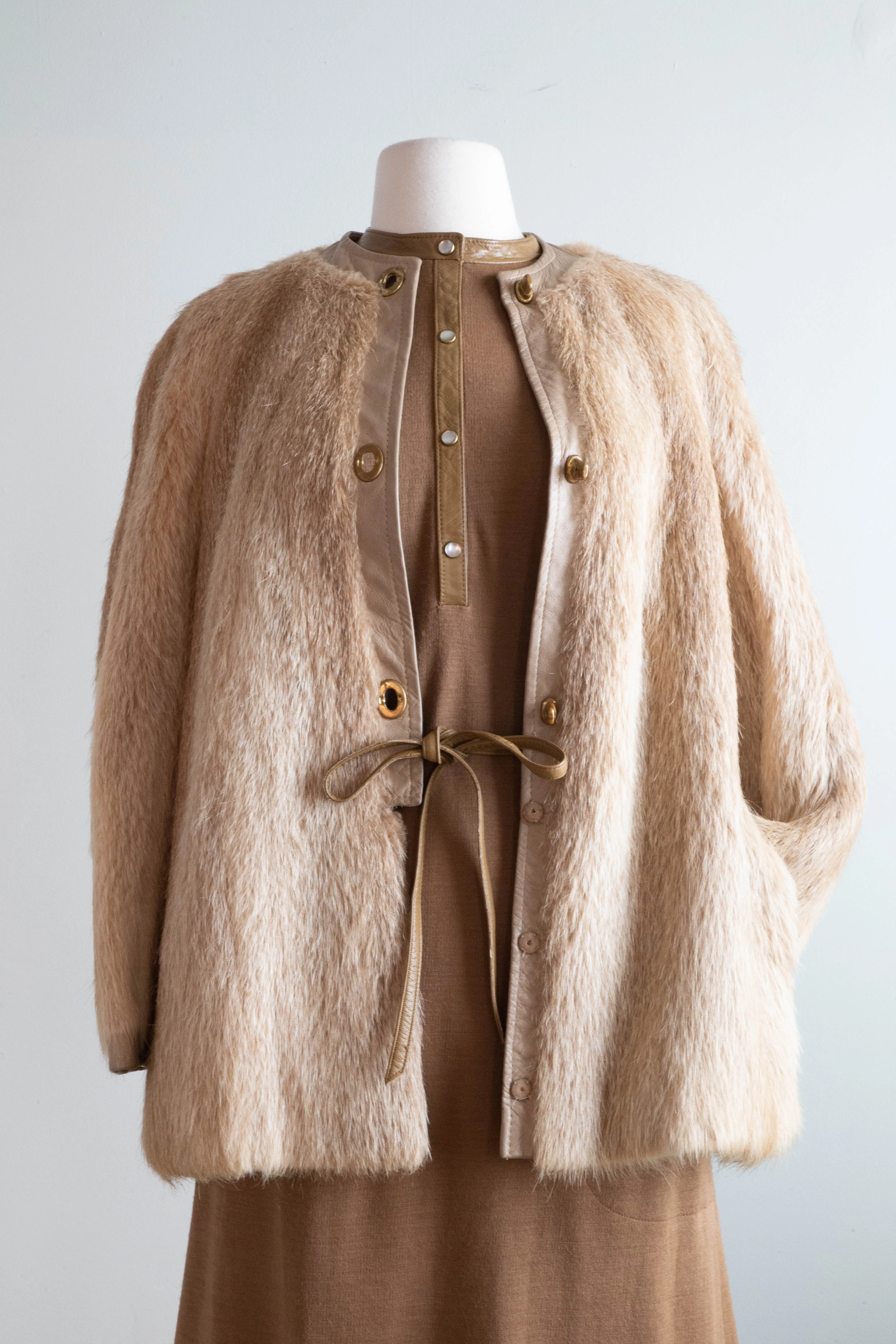 Classic Chic Bonnie Cashin Cocoa Wool Jersey Day Dress / Medium