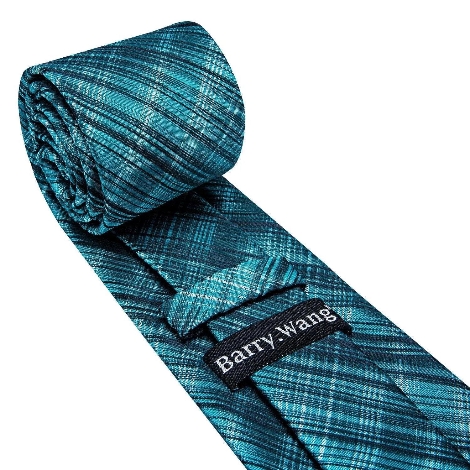 Classic Teal Stripe Ties For Men Elegant Silk High Quality