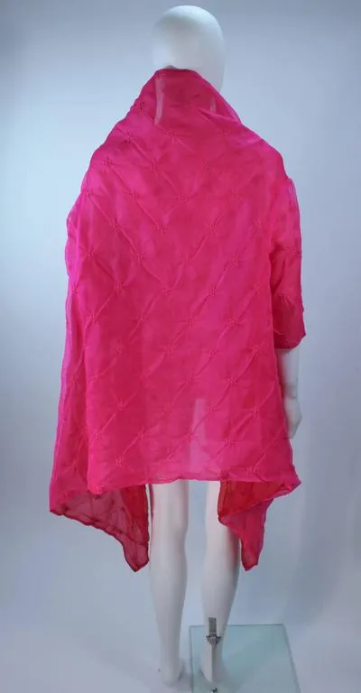 CUSTOM Magenta Fuchsia Reversible Abstract Draped Jacket Size 4-6