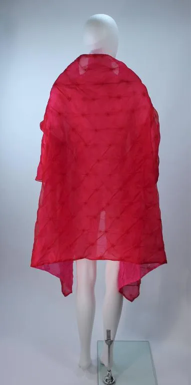 CUSTOM Magenta Fuchsia Reversible Abstract Draped Jacket Size 4-6